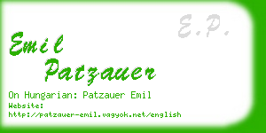emil patzauer business card